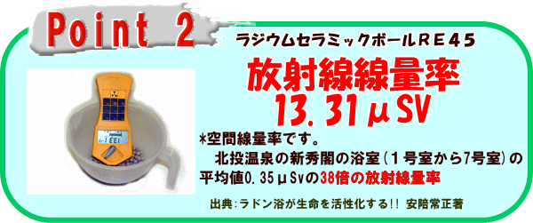 ラジウム健康の湯スカイプルーの放射線線量率は13.31μSv